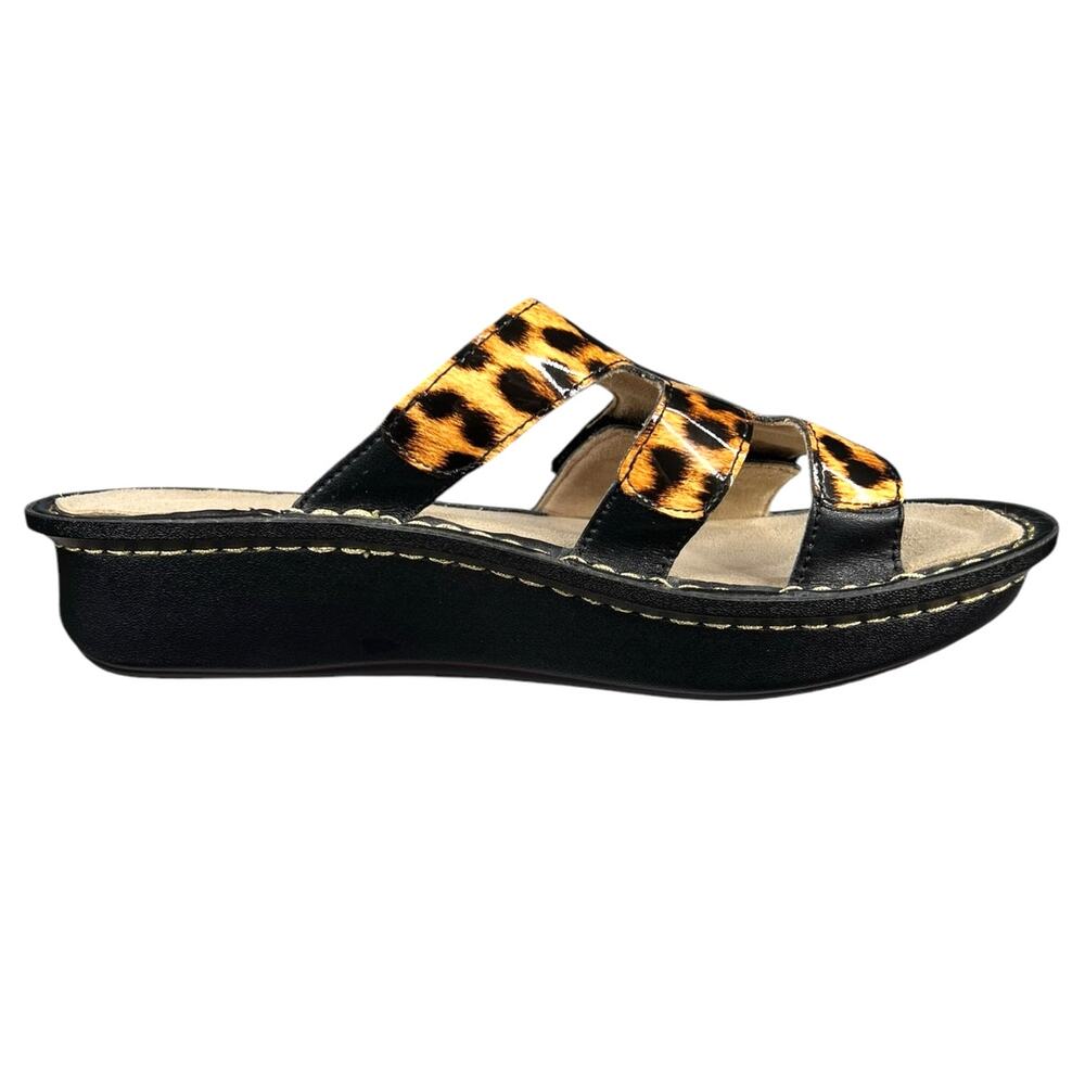 Alegria Women’s Venice Wildness Brown Leopard 3 Strap Sandal Size 40 US 9.5 - Picture 4 of 12